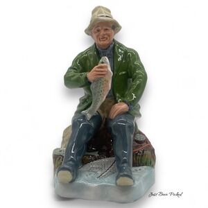 Royal Doulton - A Good‎ Catch - HN 2258 - Fishing Fisherman Fish